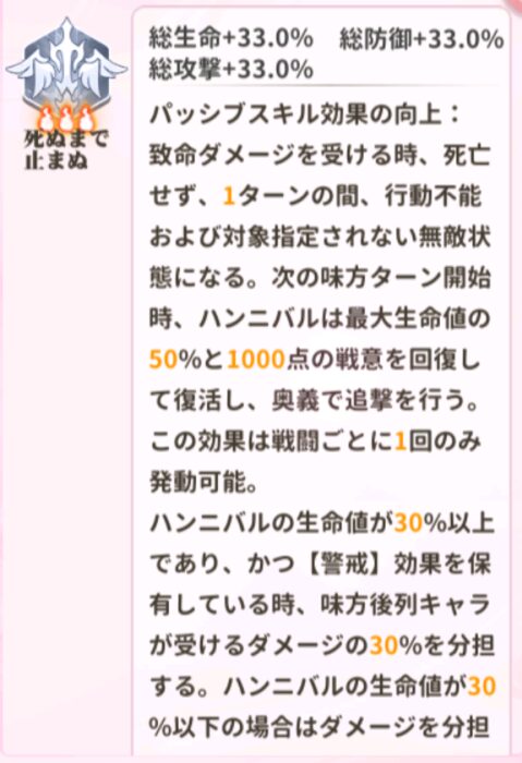 少女ウォーズのハンニバルの火炎レベル3