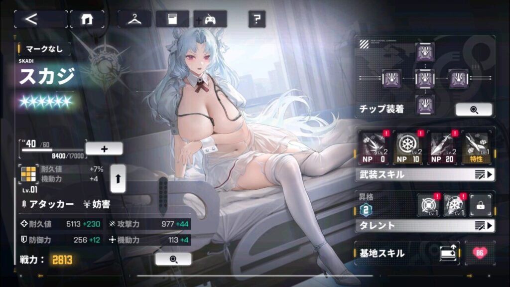 ダイブロスコアのスカジの評価とスキル性能