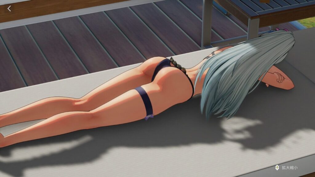 ドルフロ2のクルカイの水着スキンうつ伏せお尻