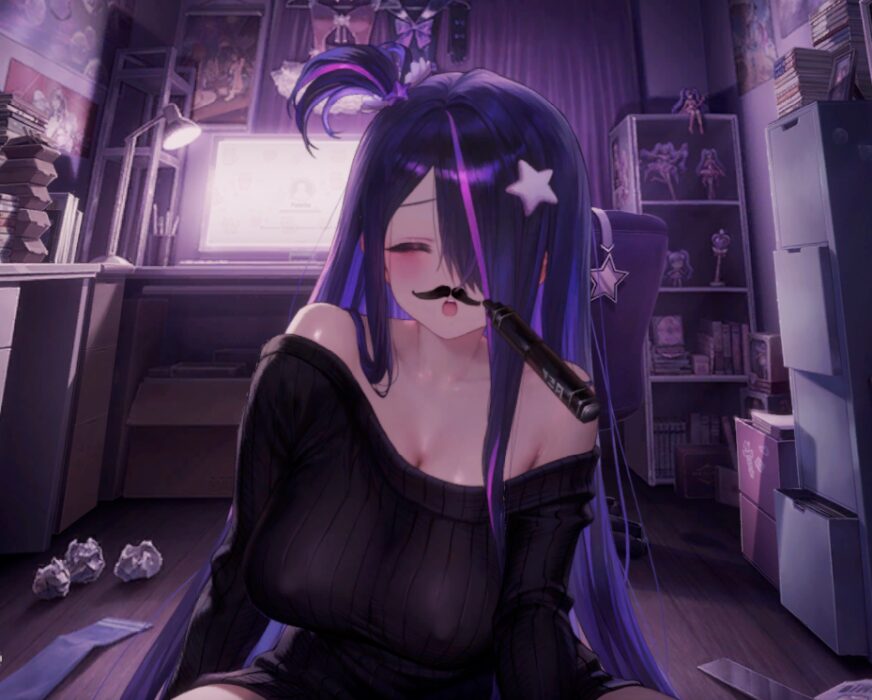 ブラウンダスト2の魔法少女パレットペンモード口元 - コピー