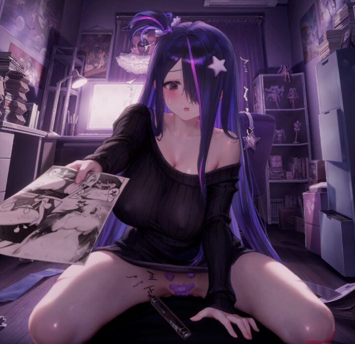 ブラウンダスト2の魔法少女パレットペンモード右太もも