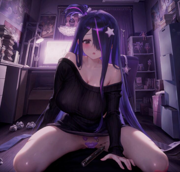 ブラウンダスト2の魔法少女パレットペンモード左太もも