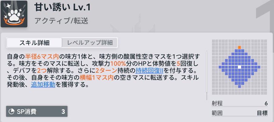 ドルフロ2のバスティのスキル1