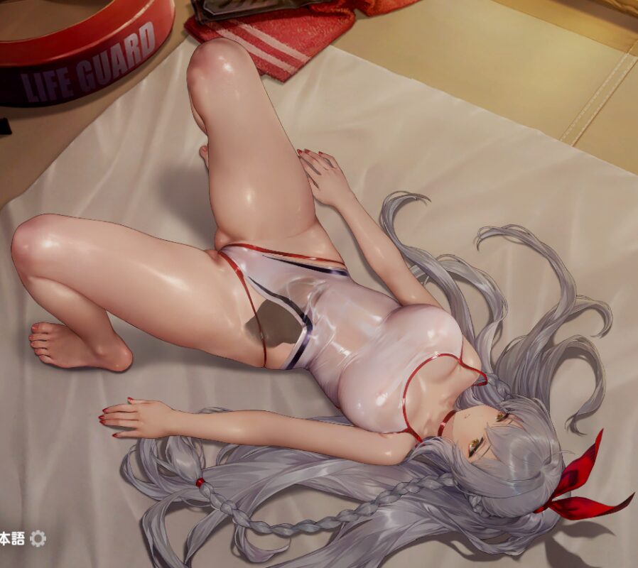 ブラウンダスト2の水着グランヒルトインタラクション腰