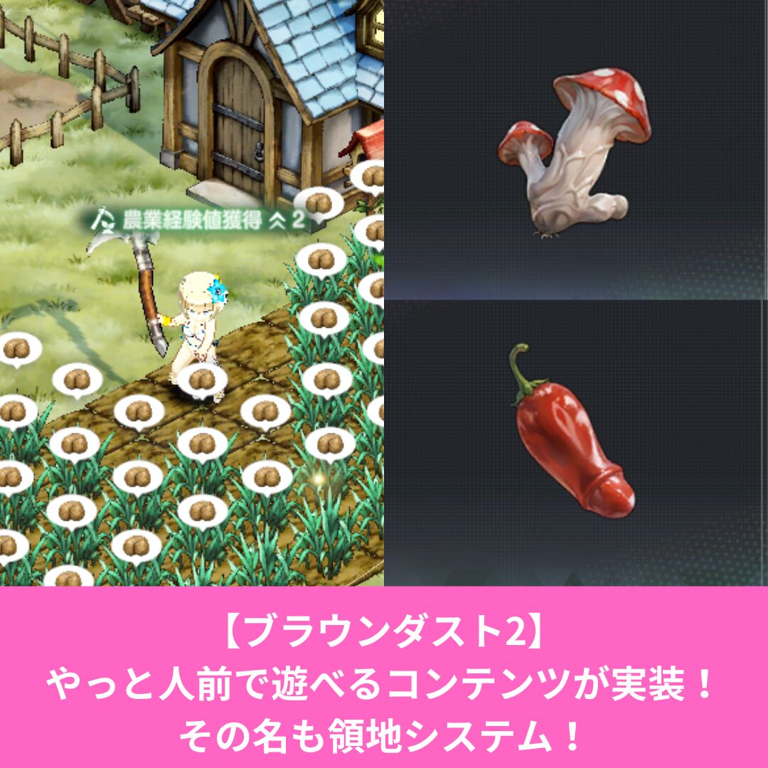 ブラウンダスト2の領地システムが楽しい！ドスケベ作物に臆するな！