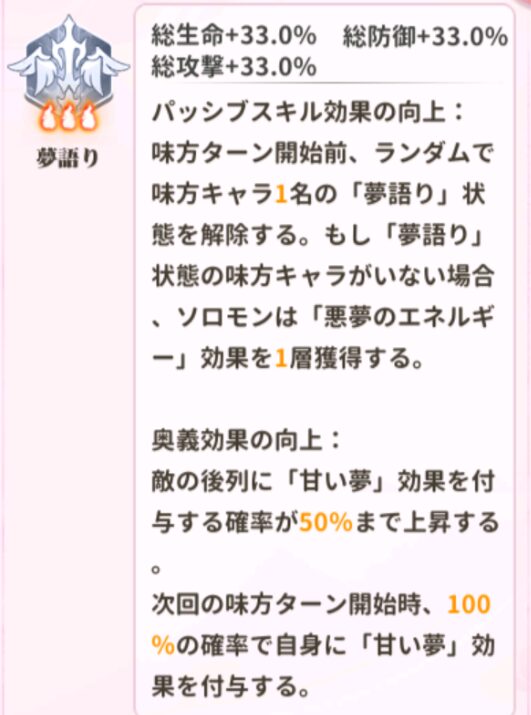 少女ウォーズのUR閃ソロモンの火炎レベル3