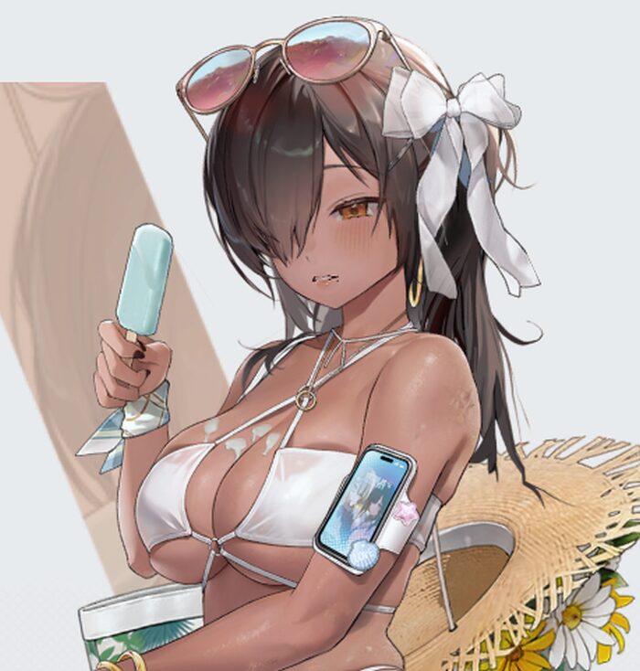 NIKKEのナガ水着衣装アイスこぼし
