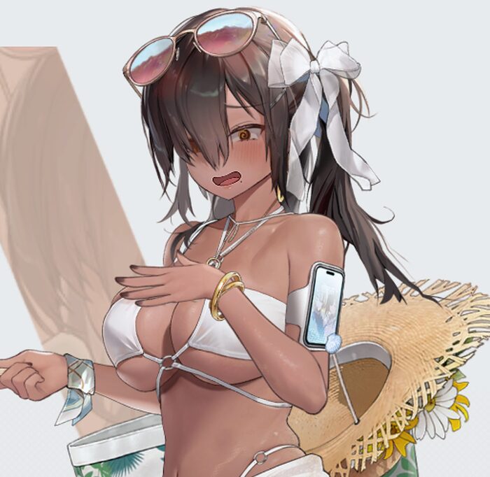 NIKKEのナガ水着衣装胸元