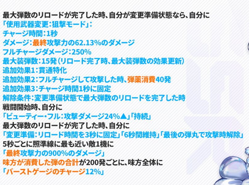 NIKKEの水着シンデレラのスキル1