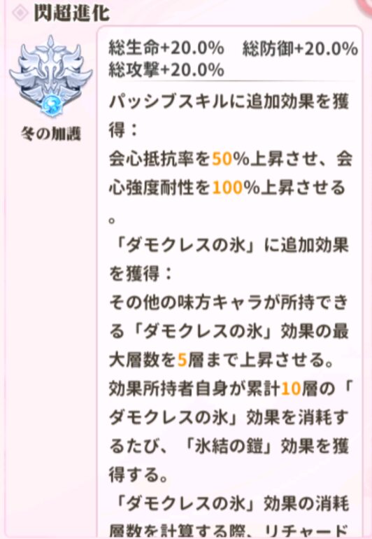 少女ウォーズのリチャードの閃超進化レベル1