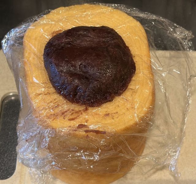 誕生日のバームクーヘンにあんこが入らない