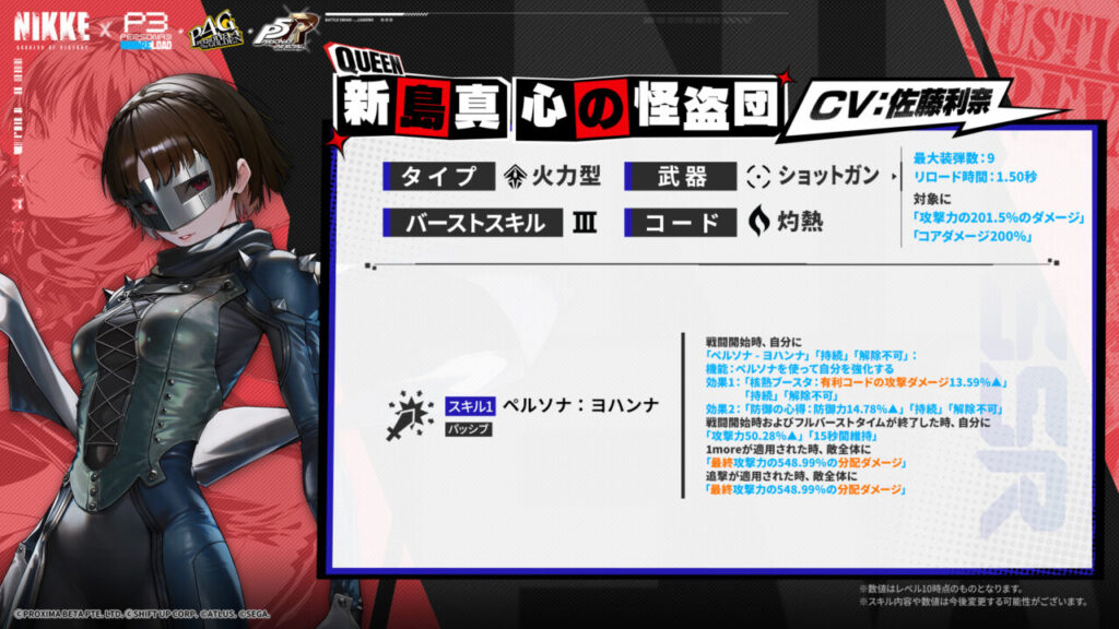 NIKKEの新島真（クイーン）の評価とスキル性能