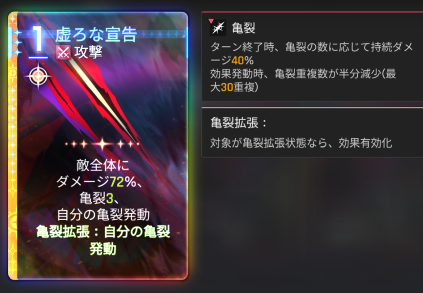 カオスゼロナイトメアのアラベラの虚ろな宣告