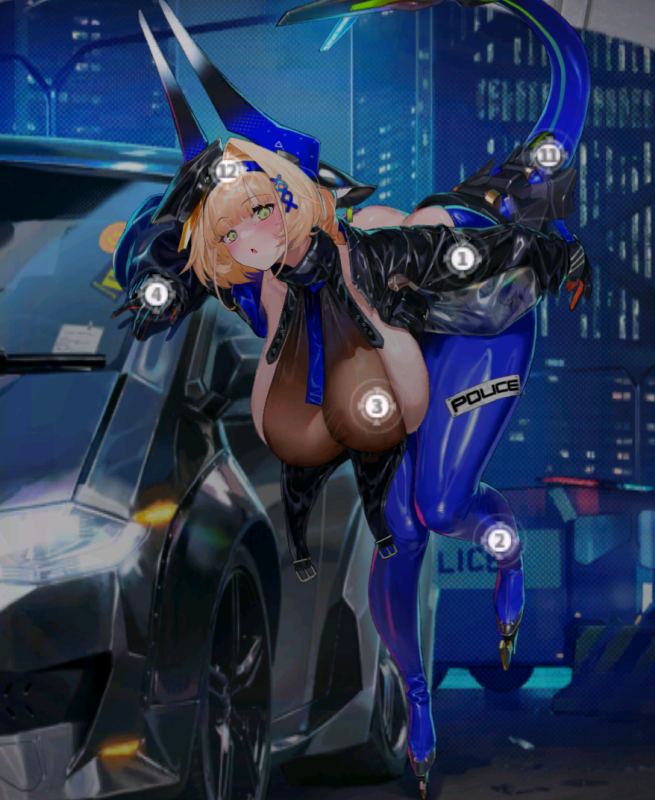 ダイブロスコアのブルーバックのナイトパトロール服アリ