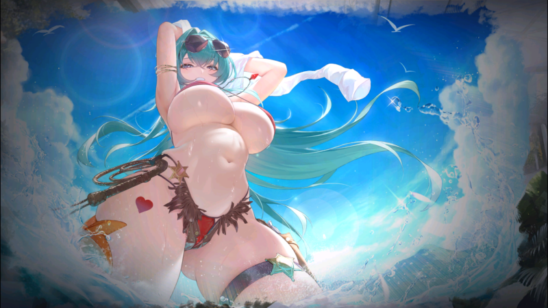 ダイブロスコアの下乳ローアングル