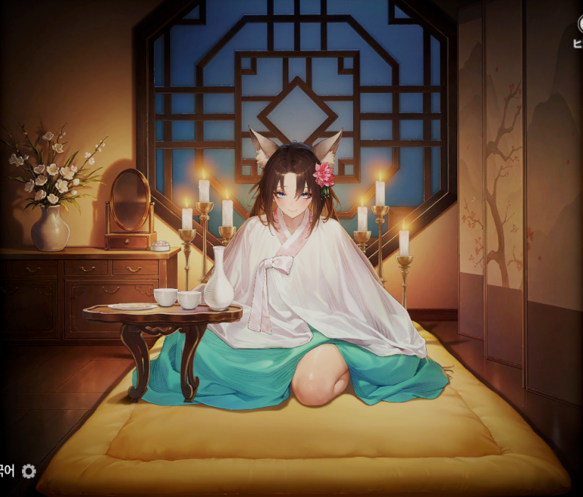 ブラウンダスト2のキュウビのインタラクション