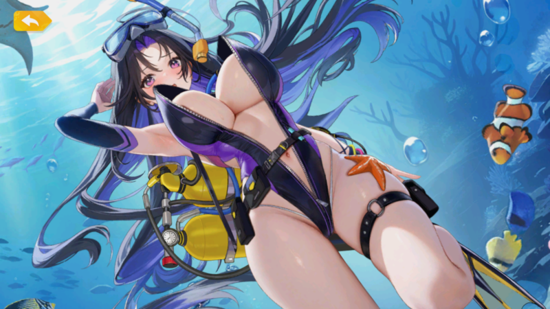 少女ウォーズの花嫁項羽の脱衣状態おっぱい引っ張り