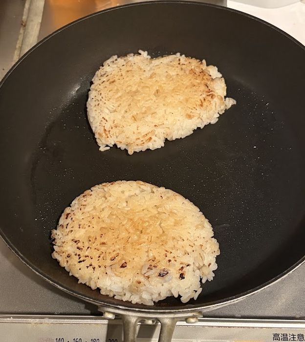 ライスバーガー焦げ目