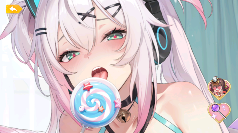 少女ウォーズの董卓下着姿舐め