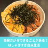 白米だからできることがある。